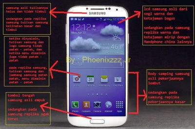 Perbedaan Samsung Galaxy S4 asli dan replika